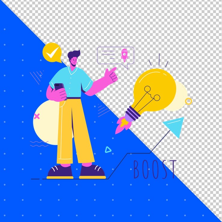 PSD illustration dessinée à la main vector plat pour le travail bureau affaires et projets png arrière-plan transparent