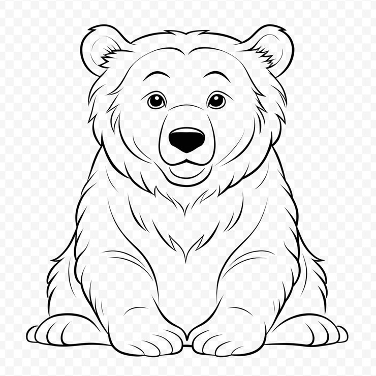 PSD illustration détaillée de l'art en ligne d'animaux sur un fond transparent