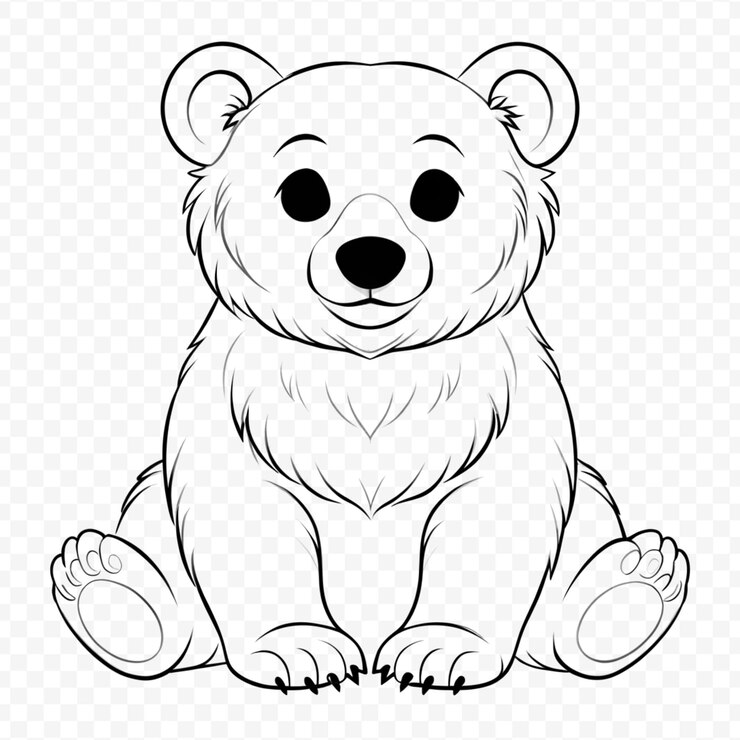 PSD illustration détaillée de l'art en ligne d'animaux sur un fond transparent