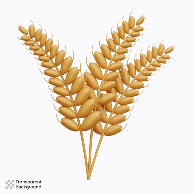 Illustration du blé en 3D
