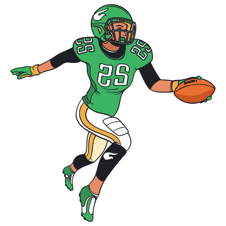 PSD illustration du contour d'un joueur de rugby