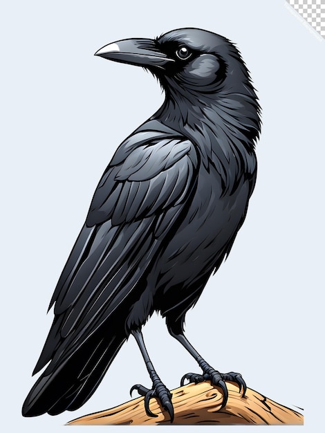 PSD l'illustration du corbeau