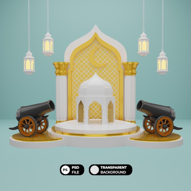 l'illustration du design 3D de Ramadan Kareem