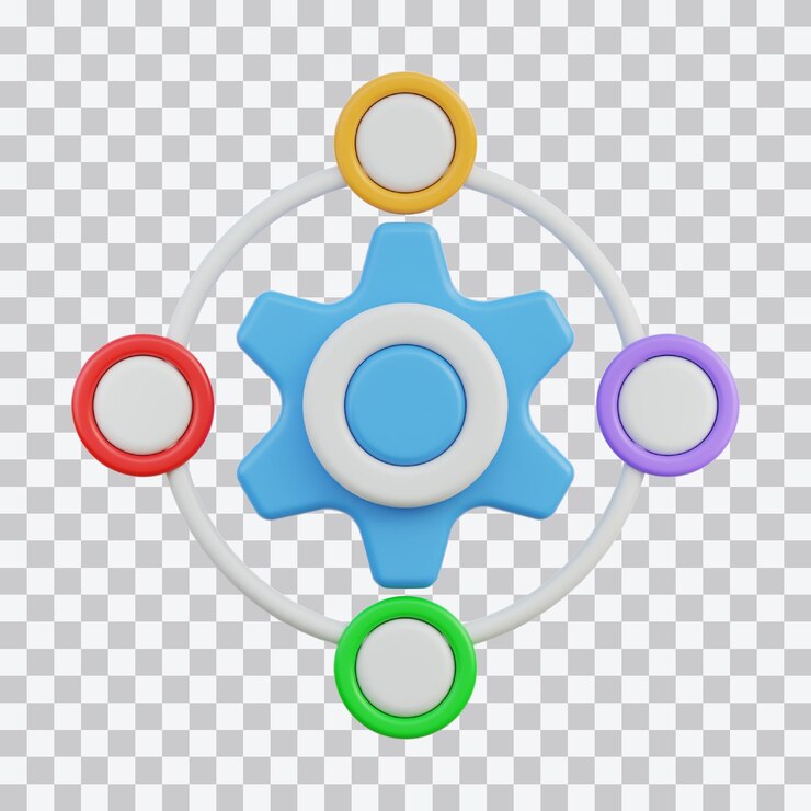 PSD illustration du diagramme de procédé 3d