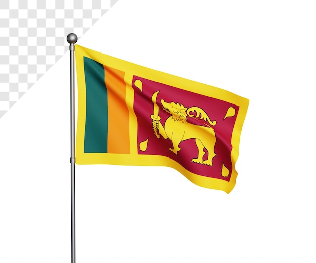 illustration du drapeau du sri lanka 3D