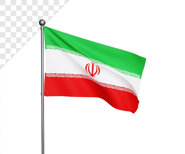 illustration du drapeau iranien 3D