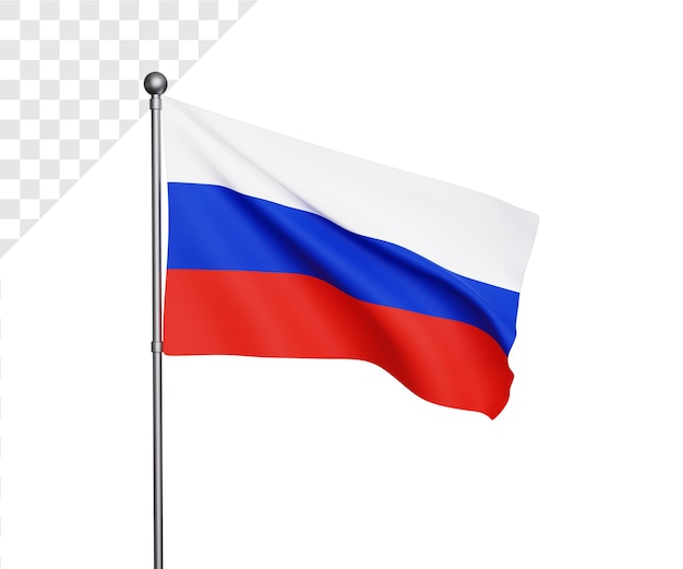 illustration du drapeau de la russie 3D