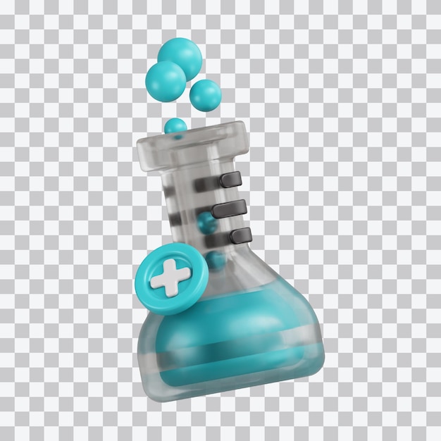 Illustration du flacon de laboratoire 3d
