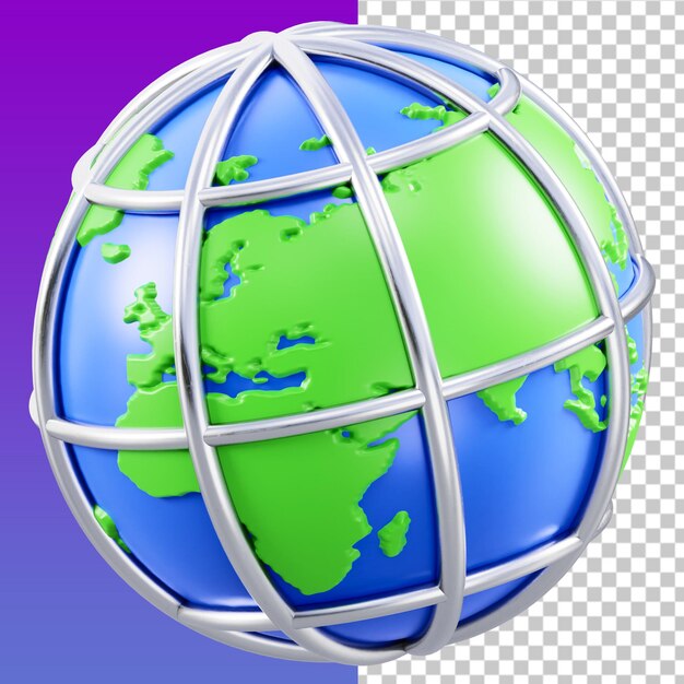 PSD illustration du globe 3d