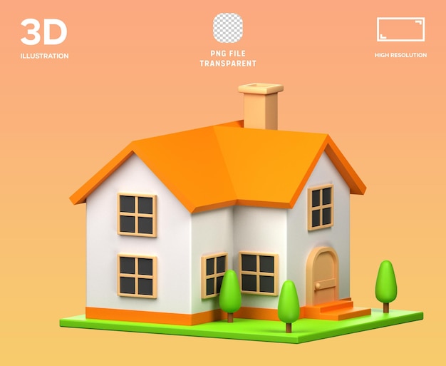 Illustration du manoir en 3D