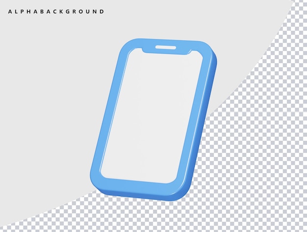 PSD illustration du modèle de téléphone en 3d