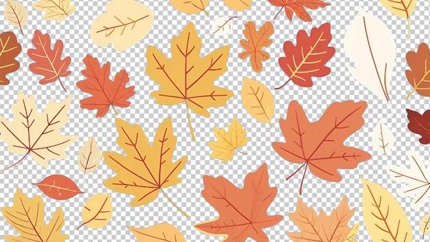 Illustration du motif d'arrangement des feuilles d'automne conception sans couture art botanique PNG