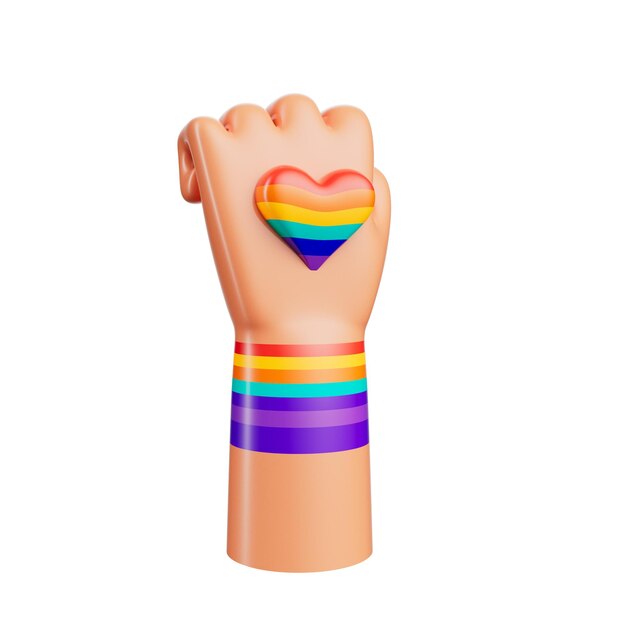 PSD illustration du pack 3d de la journée lgbt