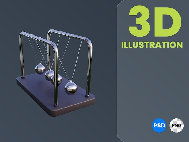 illustration du pendule 3d