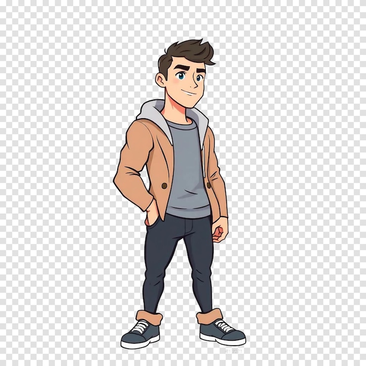 PSD illustration du personnage de dessin animé