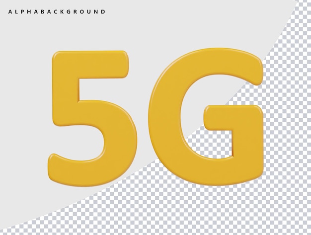 Illustration du rendu 3D de l'icône 5g