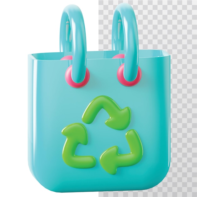 PSD illustration du sac à main à icône 3d