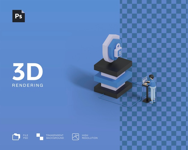 Illustration Du Système De Sécurité 3d