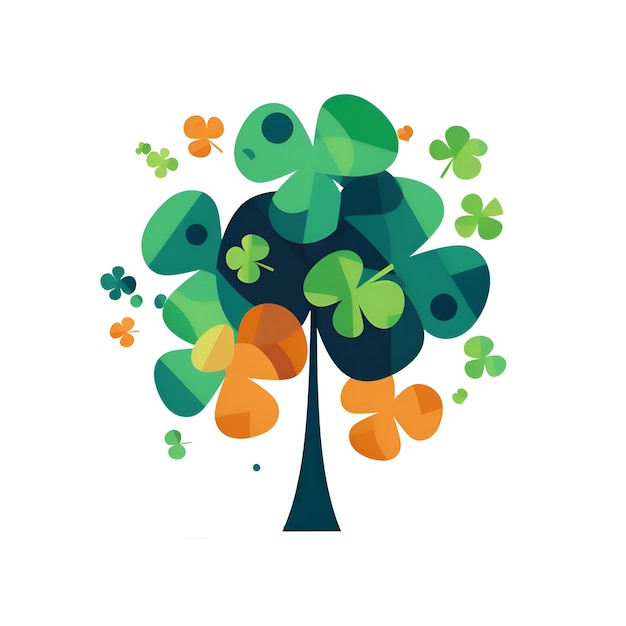 L'illustration du trèfle à quatre feuilles pour la fête de Saint Patrick