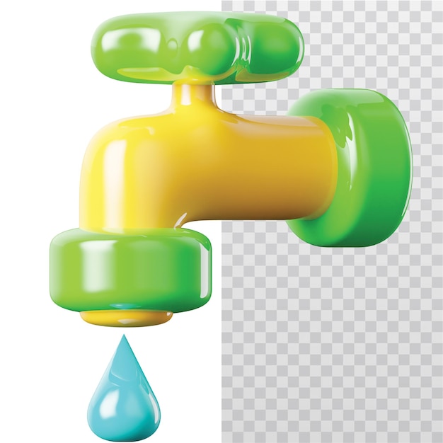 Illustration d'eau à l'icône 3D