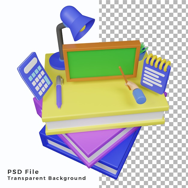 Illustration De L'école De L'article 3d De Haute Qualité