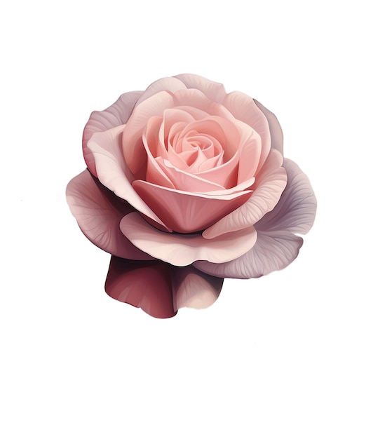 PSD illustration einer schönen rosenblume zum feiern des valentinstags