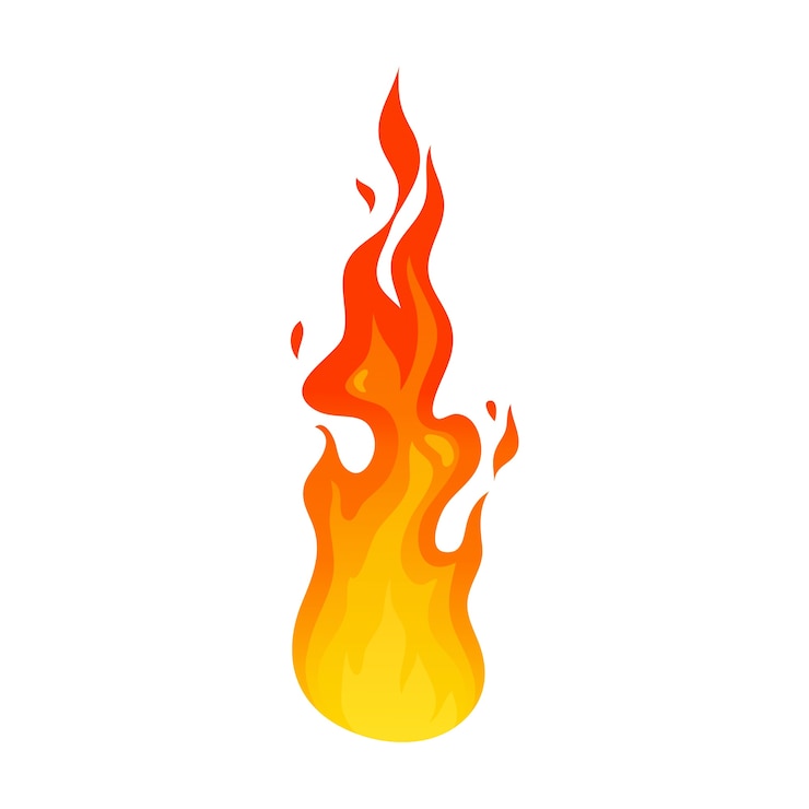 PSD illustration de l'élément feu