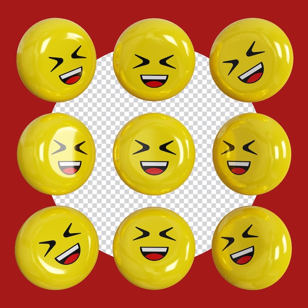 illustration d'emoji de visage 3d