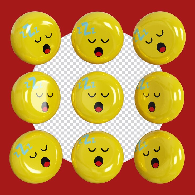 PSD illustration d'emoji de visage 3d