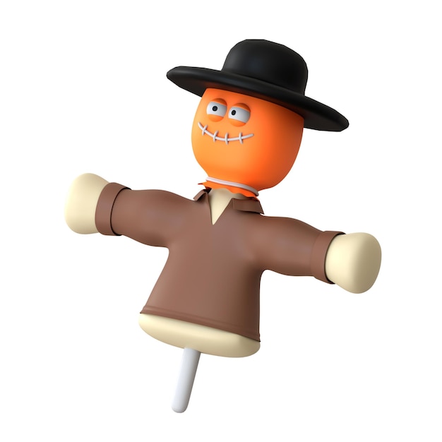 Illustration d'épouvantail d'Halloween 3D
