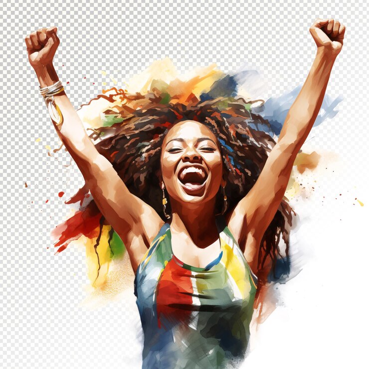 Illustration de femme de moment de fierté afro-américaine