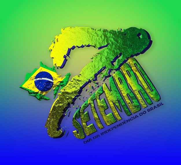 PSD illustration de la fête de l'indépendance du brésil
