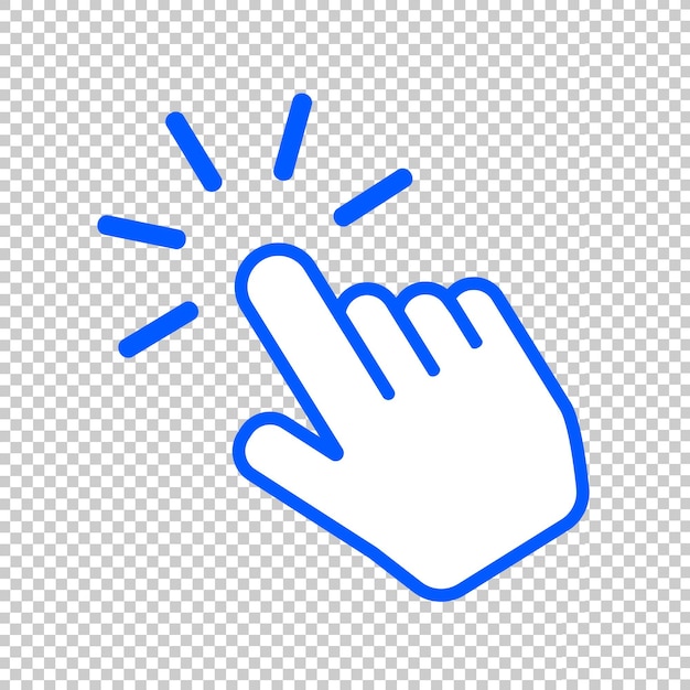 PSD illustration finger-hand-cursor-symbol für klicksymbol facebook