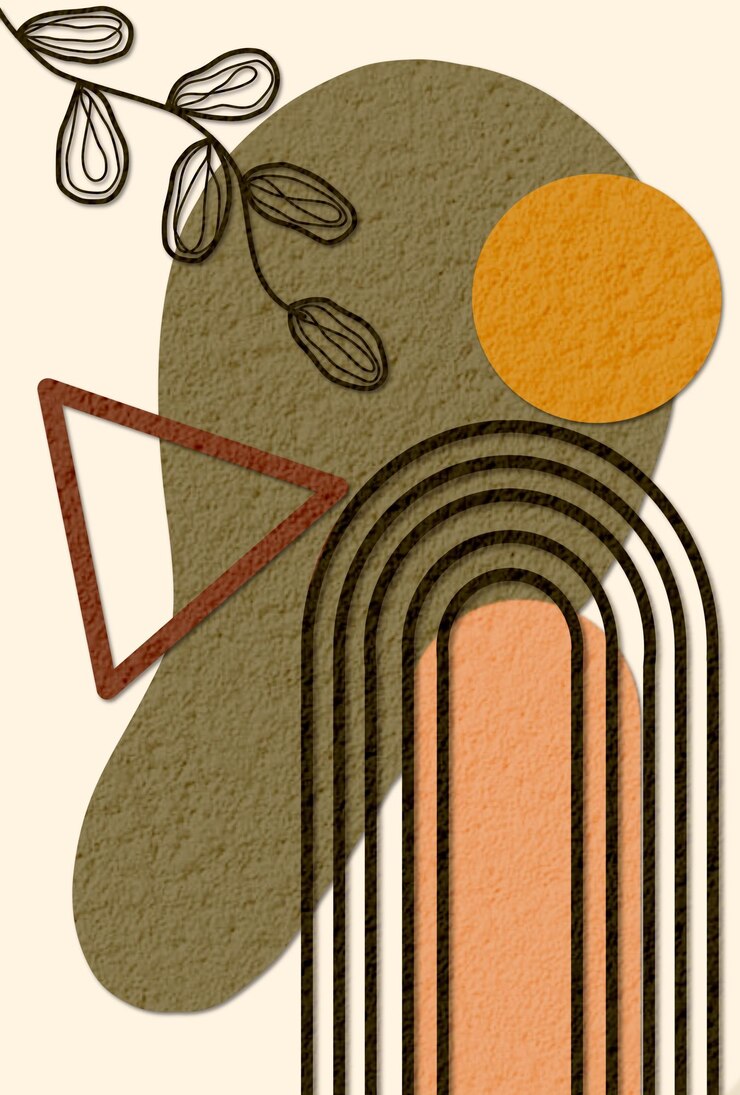 PSD illustration de fond abstraite avec des éléments de feuilles de fil