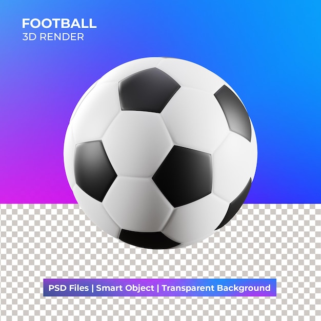 PSD illustration de football 3d isolée