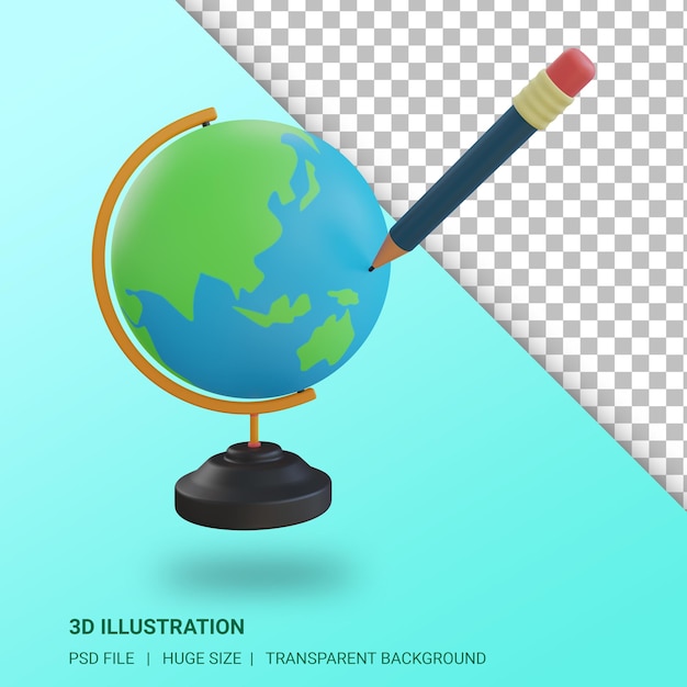 Illustration De Globe 3d Avec Fond Transparent