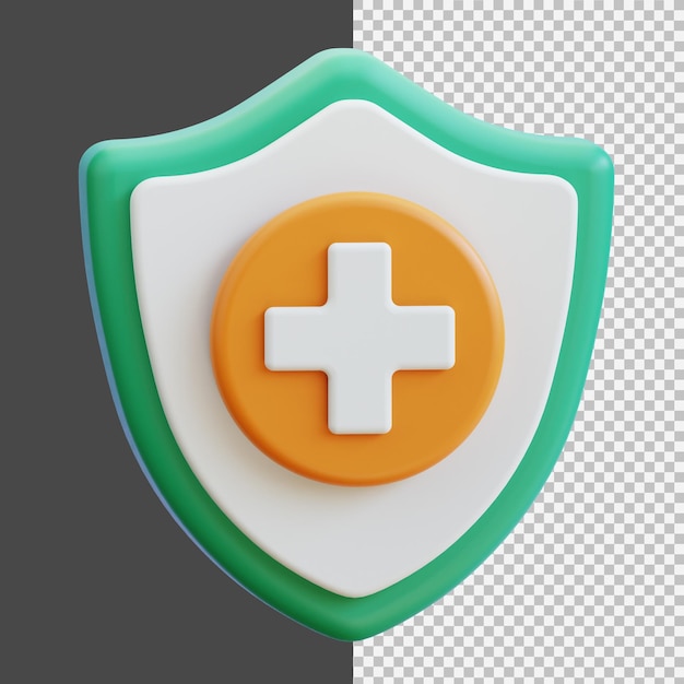 illustration graphique en 3D d'une assurance médicale