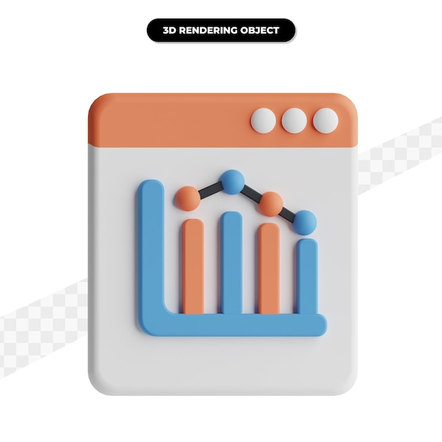 illustration de graphique à barres de rendu 3d