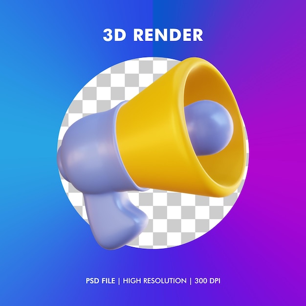 Illustration De Haut-parleur 3d Isolée