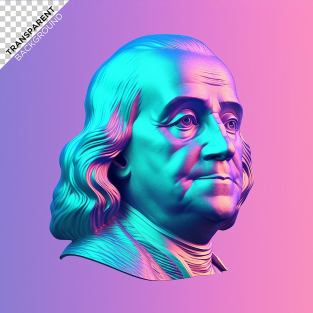 Illustration Holographique De Benjamin Franklin