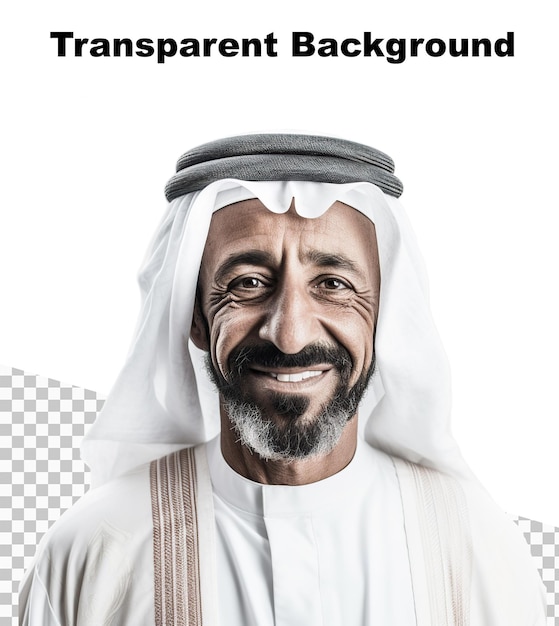 PSD une illustration d'un homme arabe souriant