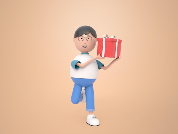 illustration d'hommes de dessin animé 3d