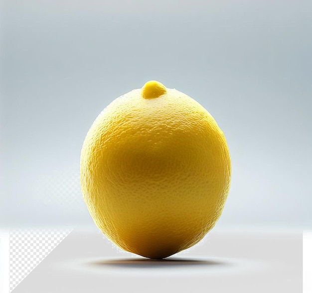 PSD illustration hyper réaliste d'art vectoriel fruité citron citron citrus isolé fond transparent