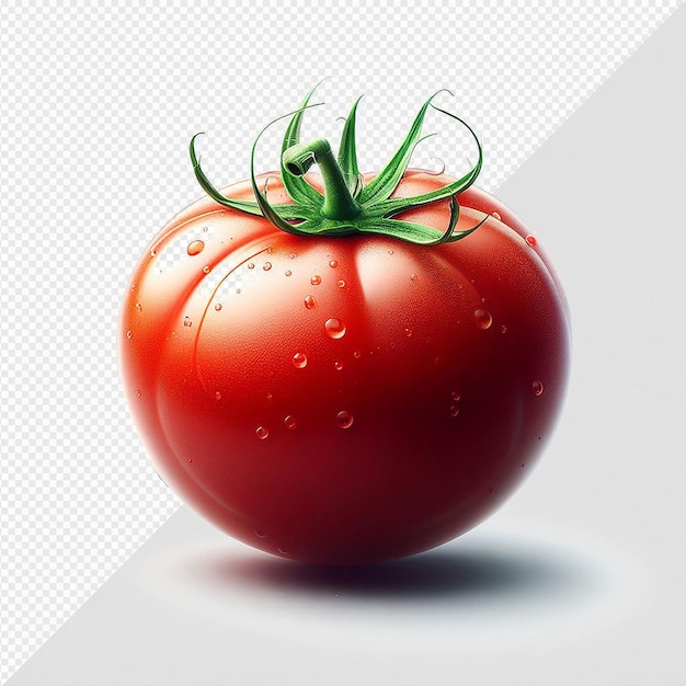 Illustration hyper-réaliste d'art vectoriel de tomates végétaliennes rouges et savoureuses isolées sur un fond transparent