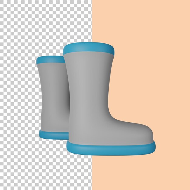 PSD illustration de l'icône 3d des bottes