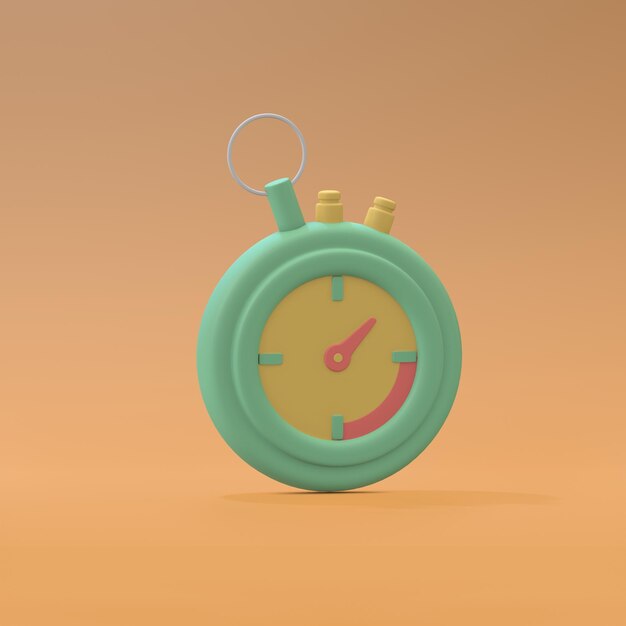 PSD illustration d'icône 3d chronomètre