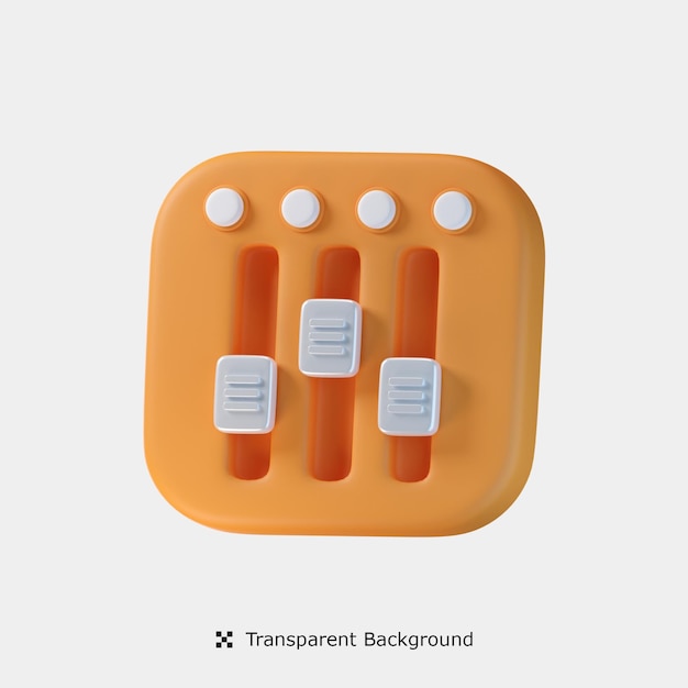 Illustration De L'icône 3d De L'égaliseur De Volume