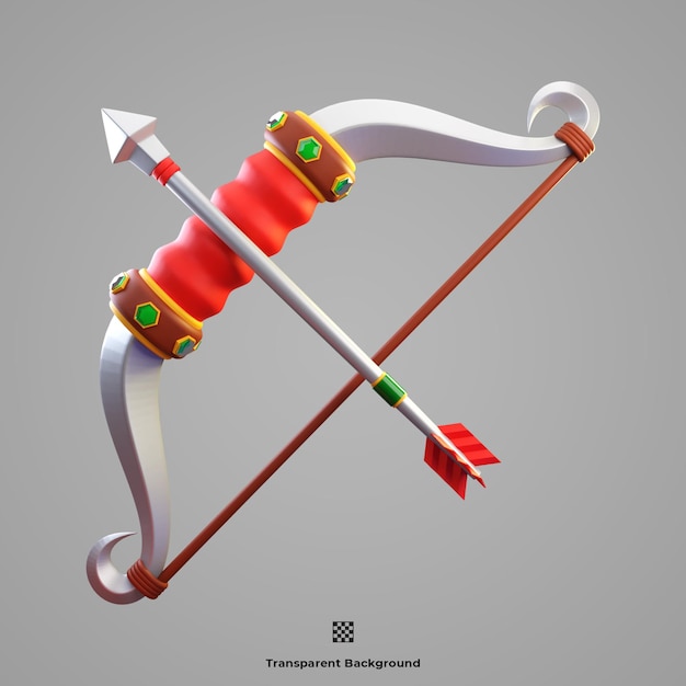 illustration d'icône 3D flèche et arc