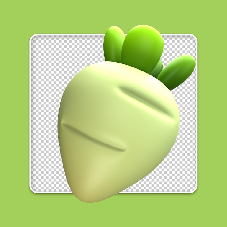 PSD illustration d'icône 3d de fruits frais