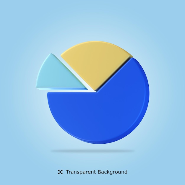 Illustration D'icône 3d Graphique à Secteurs